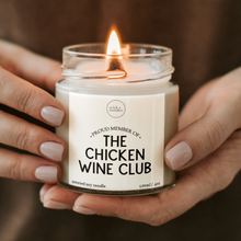Load image into Gallery viewer, Chicken Wine Club Candle, Wine Lover Gift