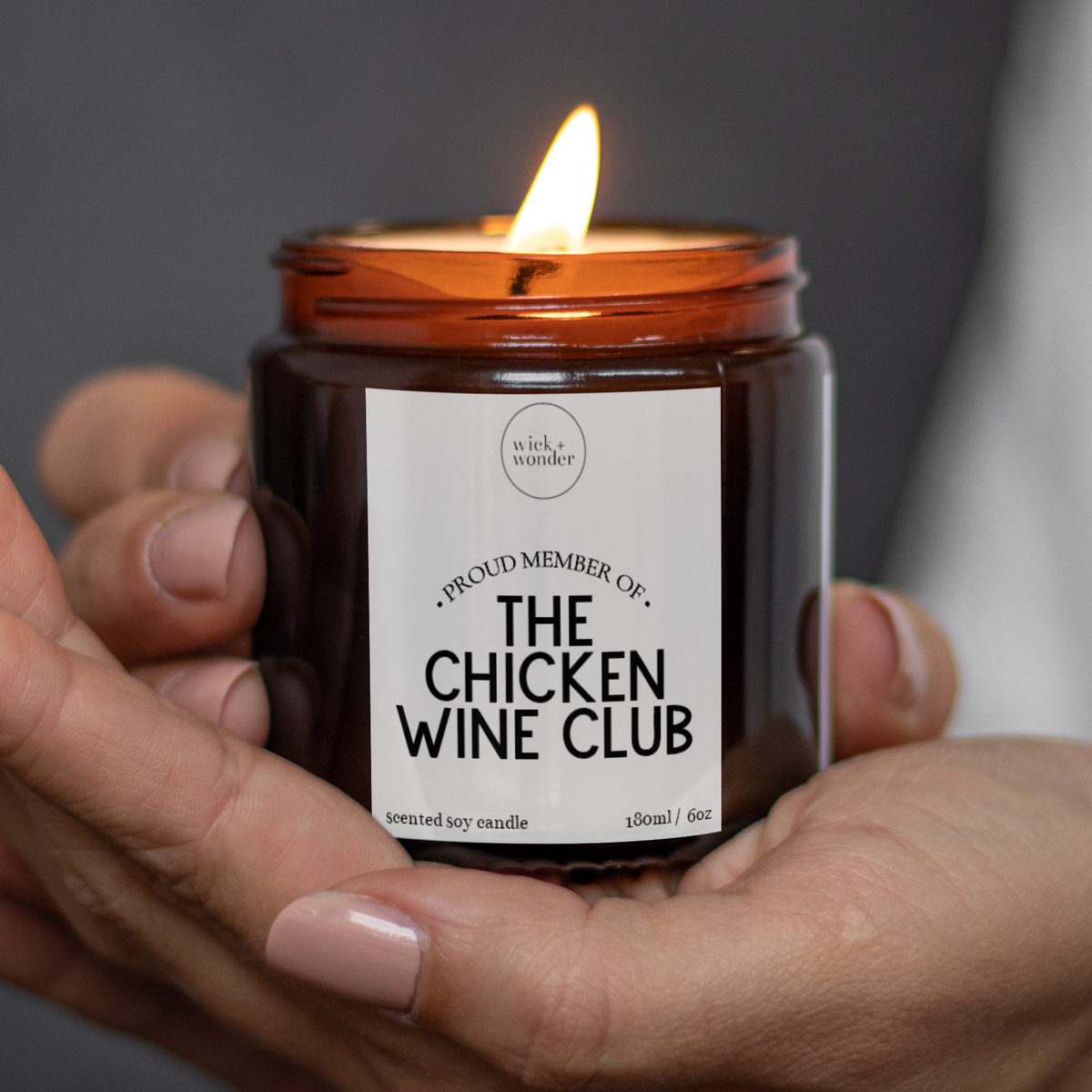Chicken Wine Club Candle, Wine Lover Gift