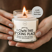 Load image into Gallery viewer, I Own This Place Candle, Funny New Home Gift