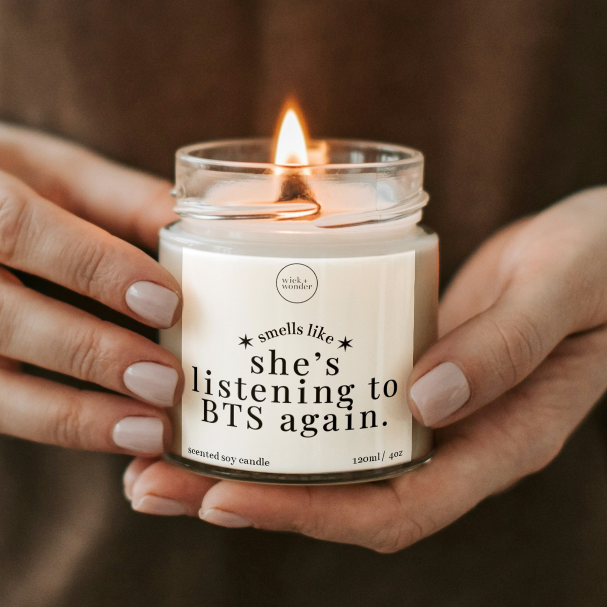 BTS Gift Ideas, Listening To BTS Again Candle