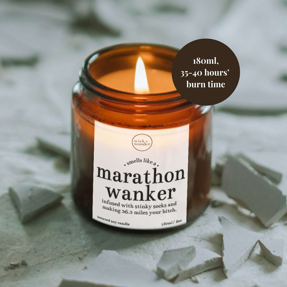 Marathon Wanker Candle, Running Gifts
