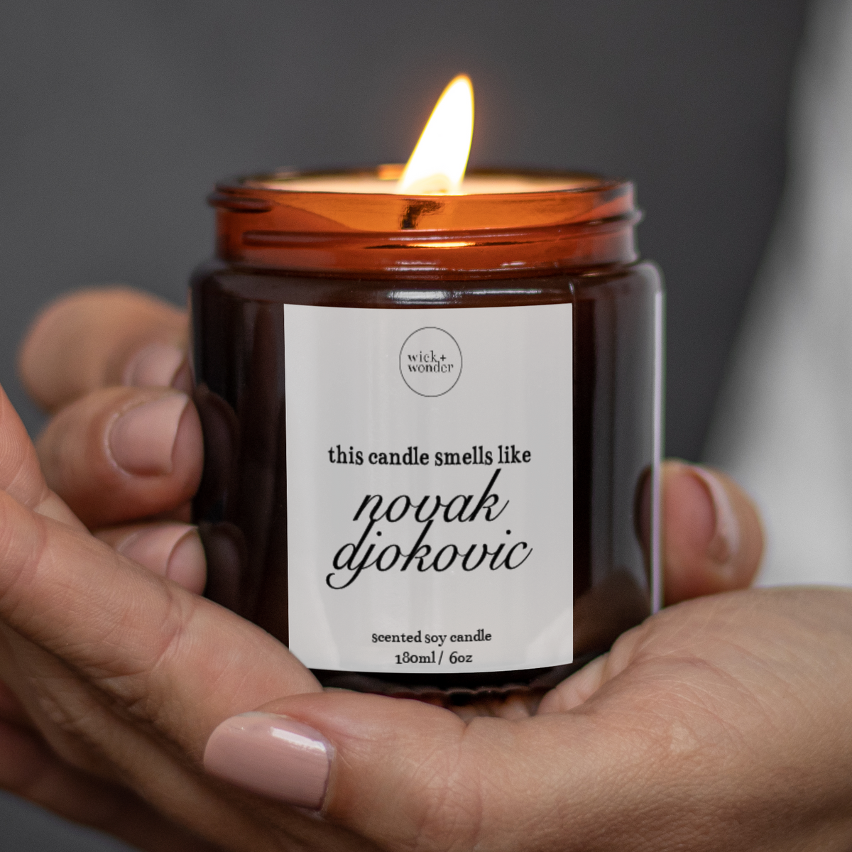 Novak Djokovic Candle, Funny Tennis Gifts