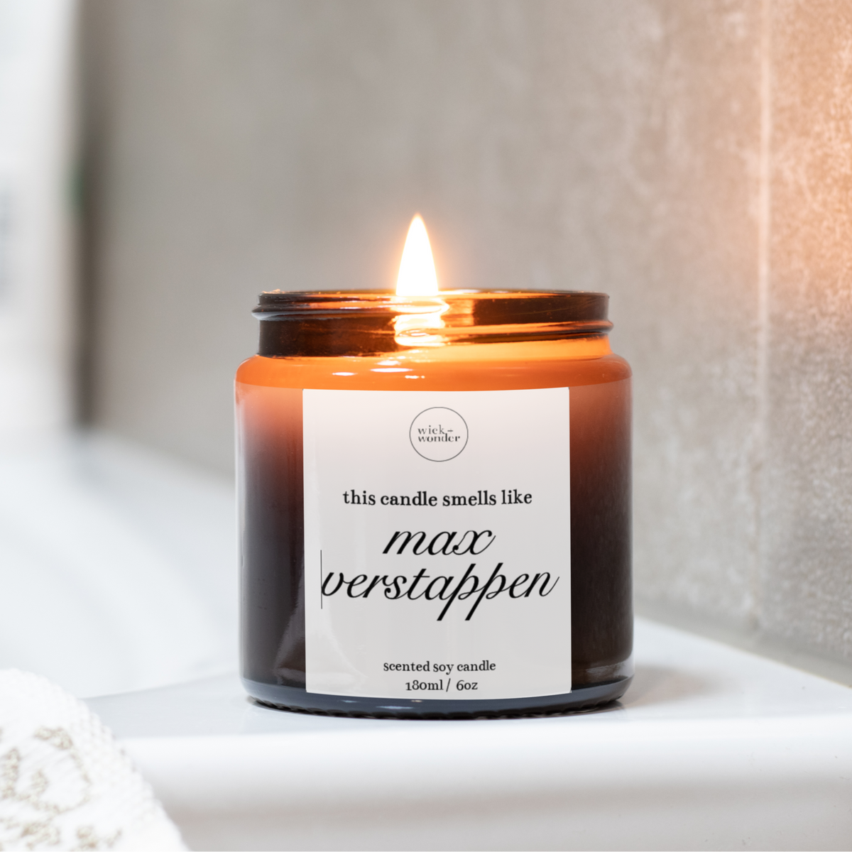 Smells Like Max Verstappen Candle, Formula One Gifts