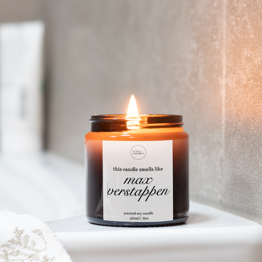 Smells Like Max Verstappen Candle, Formula One Gifts