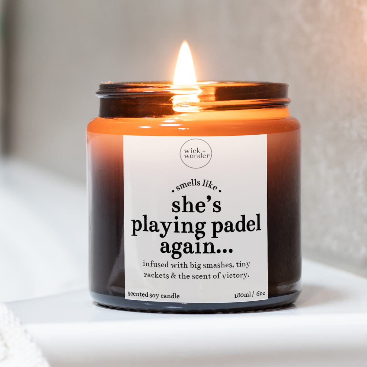 Padel Gift For Her, She's Playing Padel Again Candle