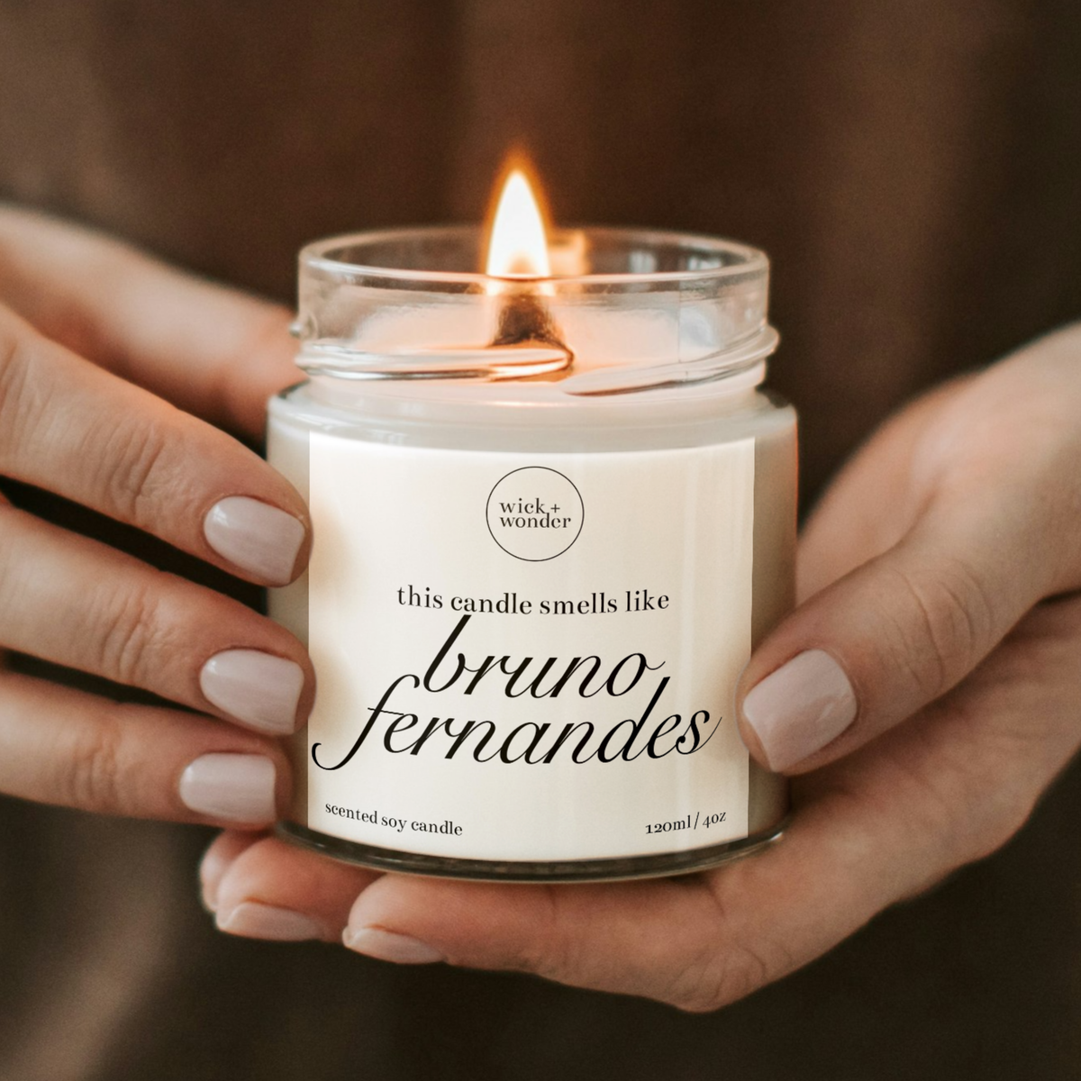 Man United Gift Idea, Bruno Fernandes Candle