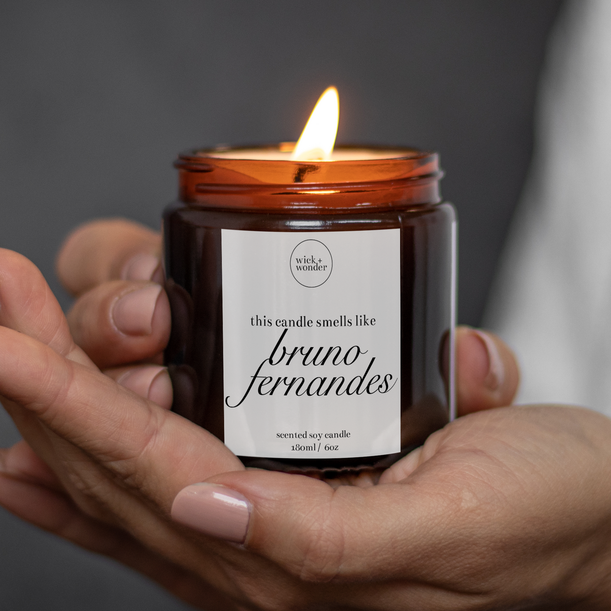 Man United Gift Idea, Bruno Fernandes Candle