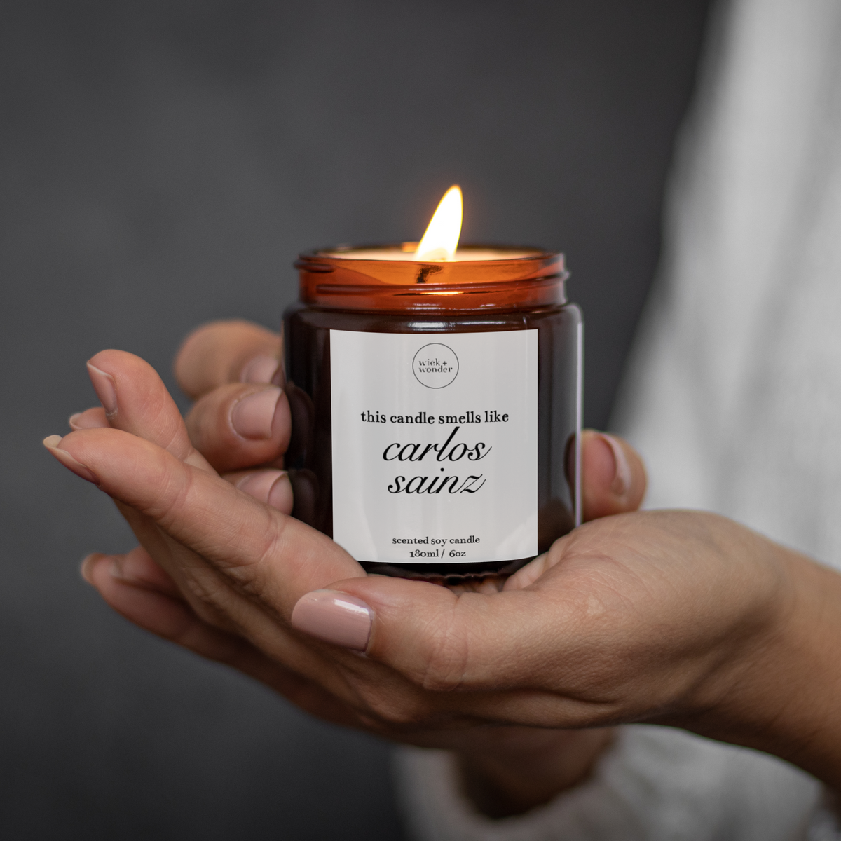 Smells Like Carlos Sainz Candle, Formula One Gifts