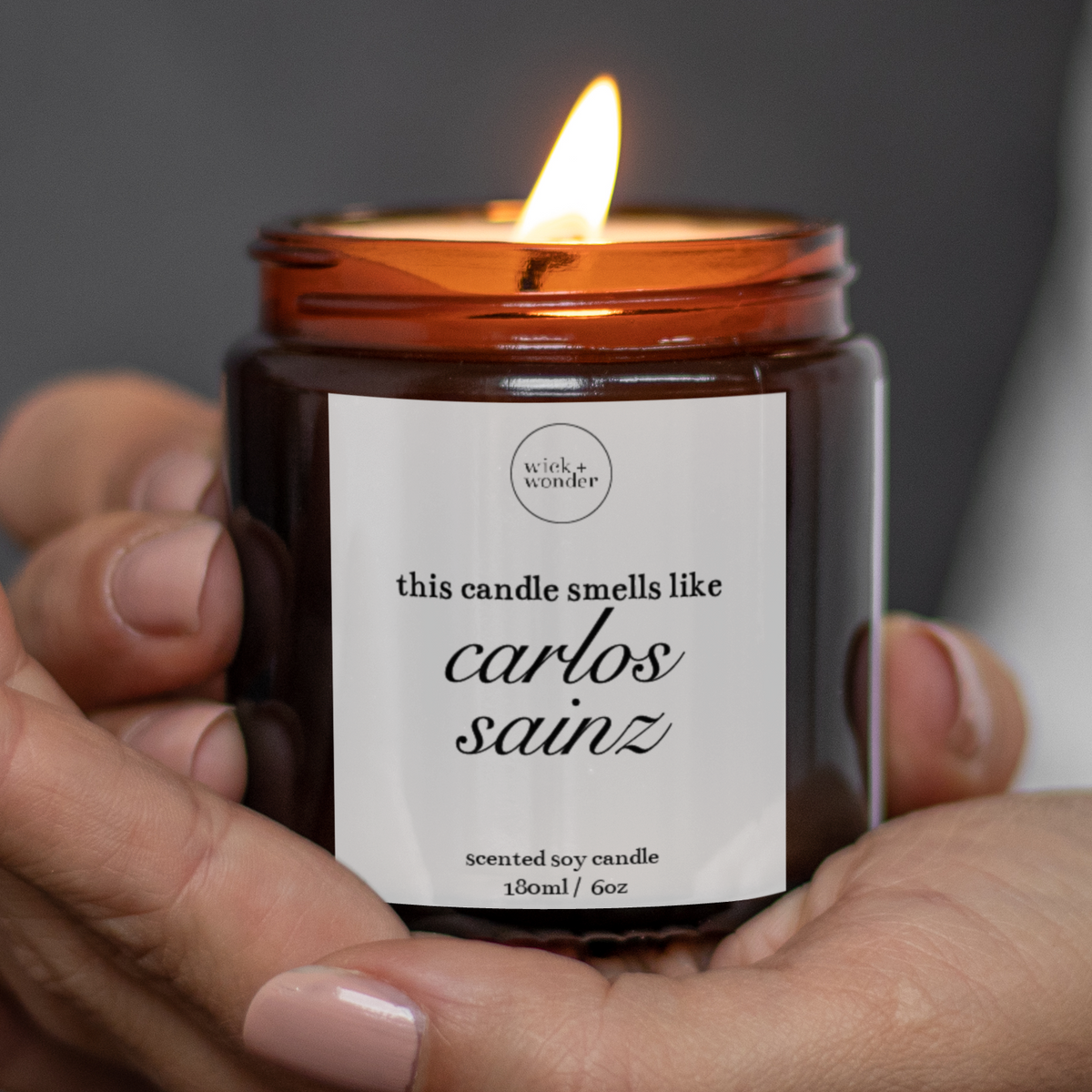 Smells Like Carlos Sainz Candle, Formula One Gifts