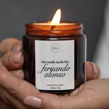 Load image into Gallery viewer, Smells Like Fernando Alonso Candle, Formula One Gifts