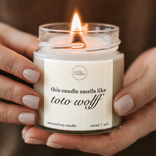 Load image into Gallery viewer, Smells Like Toto Wolff Candle, Formula One Gifts