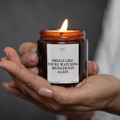 Bridgerton Candle Gift, Smells Like You're Watching Bridgerton Again