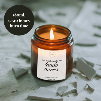 Lando Norris Candle, Formula One Gifts