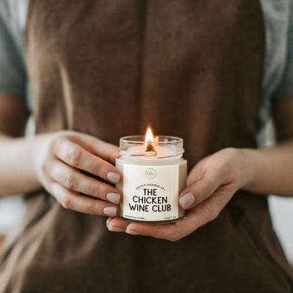 Chicken Wine Club Candle, Wine Lover Gift