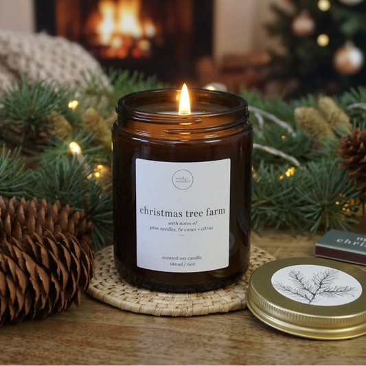 'Christmas Tree Farm' Christmas Candle