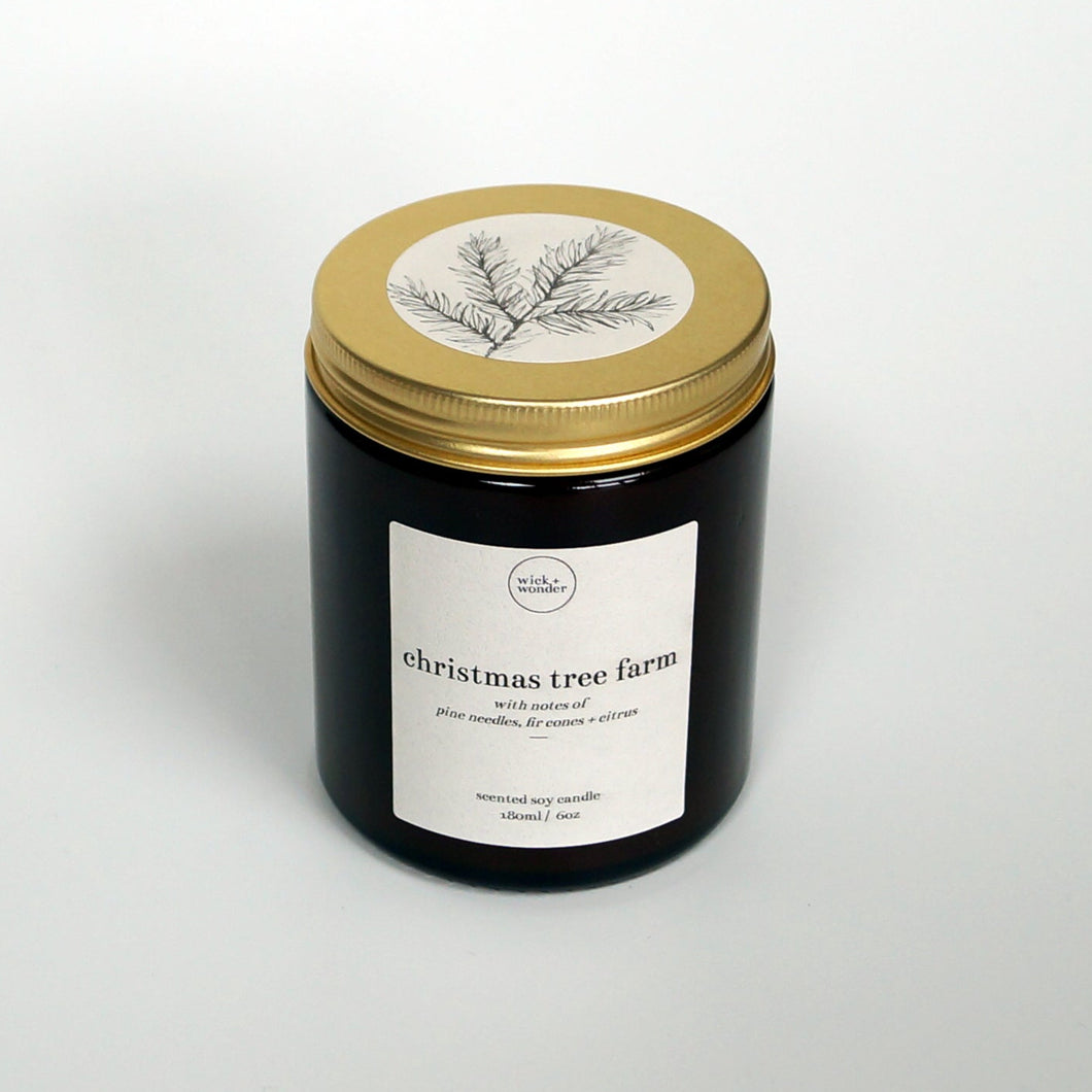 'Christmas Tree Farm' Christmas Candle