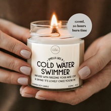 Load image into Gallery viewer, Cold Water Swimmer Candle, Wild Swimming Gifts

