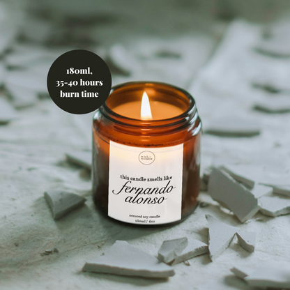 Smells Like Fernando Alonso Candle, Formula One Gifts