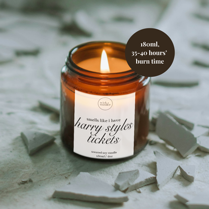 Harry Styles Tickets Candle, Together Together Ticket Reveal Gift