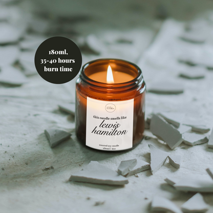 Smells Like Lewis Hamilton Candle, Formula One Gifts