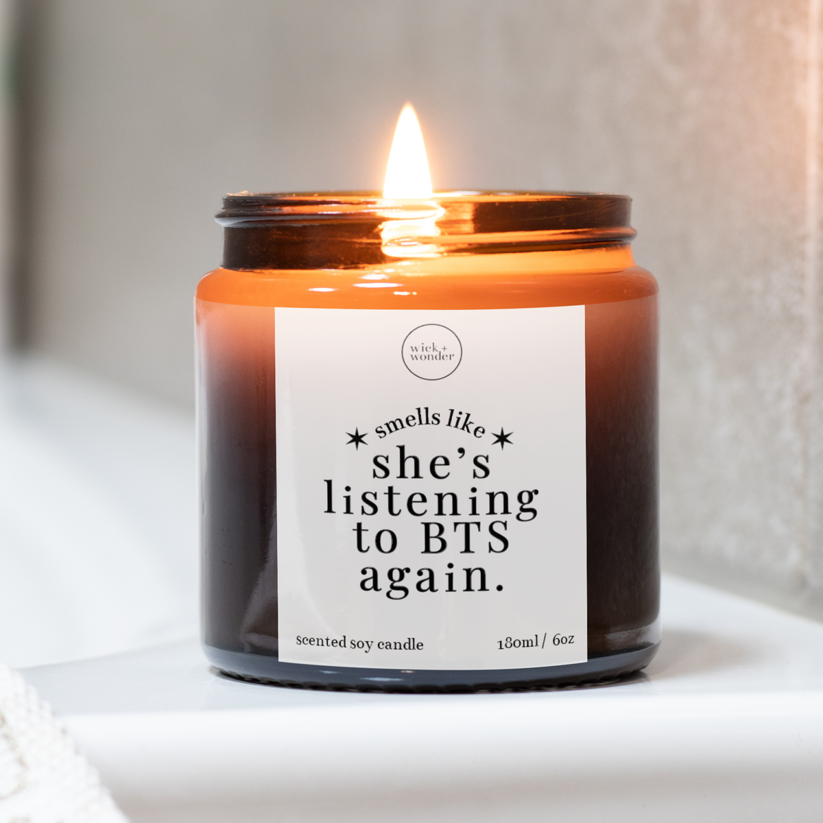 BTS Gift Ideas, Listening To BTS Again Candle