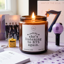 Load image into Gallery viewer, BTS Gift Ideas, Listening To BTS Again Candle
