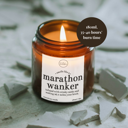 Marathon Wanker Candle, Running Gifts