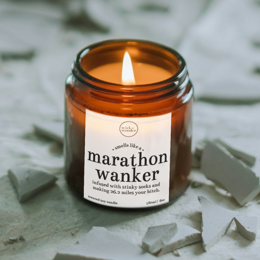 Marathon Wanker Candle, Running Gifts