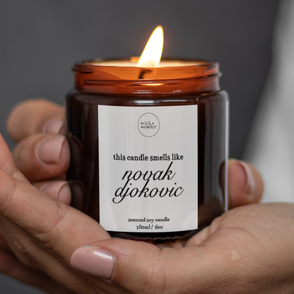 Novak Djokovic Candle, Funny Tennis Gifts