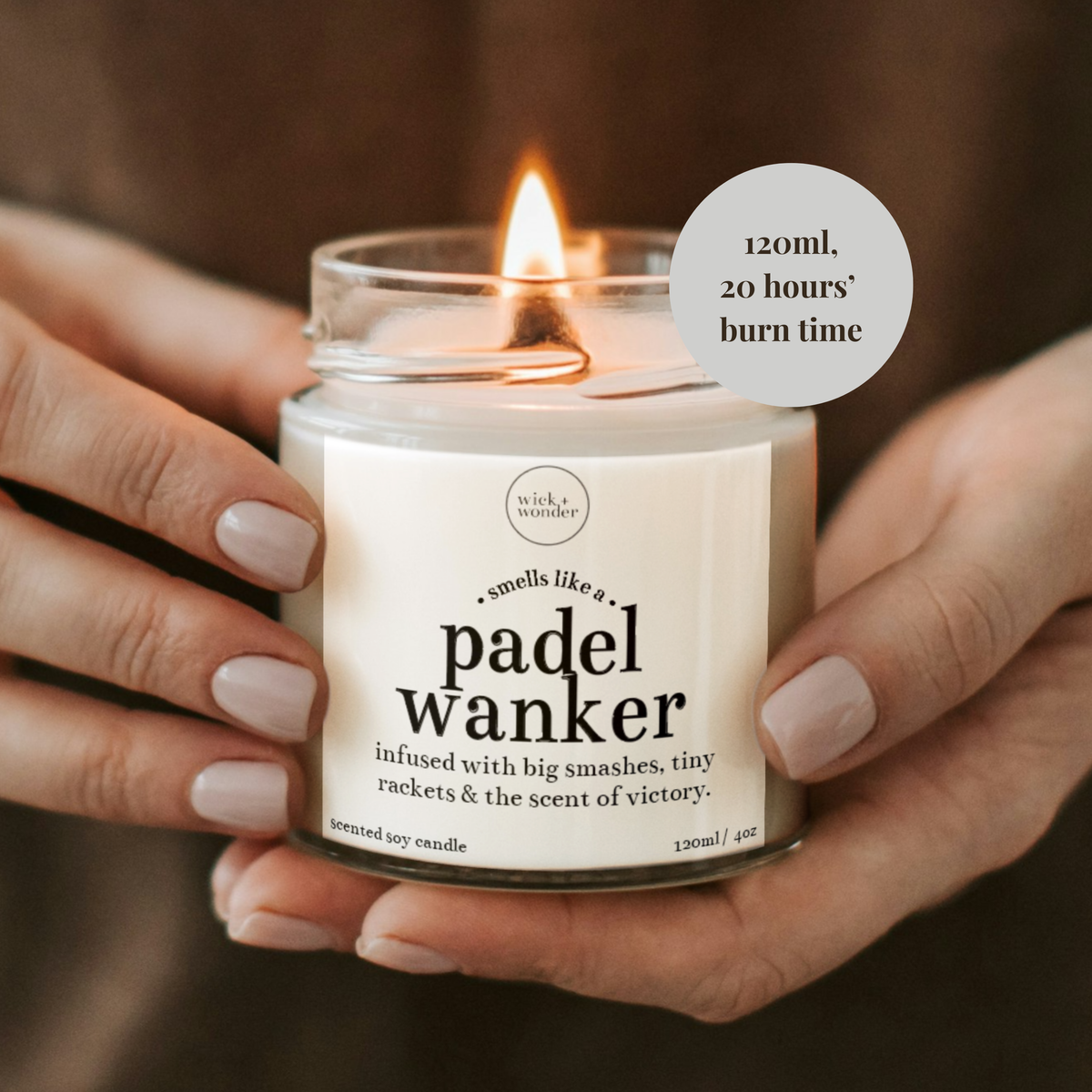 Padel Wanker Candle, Padel Gift Idea