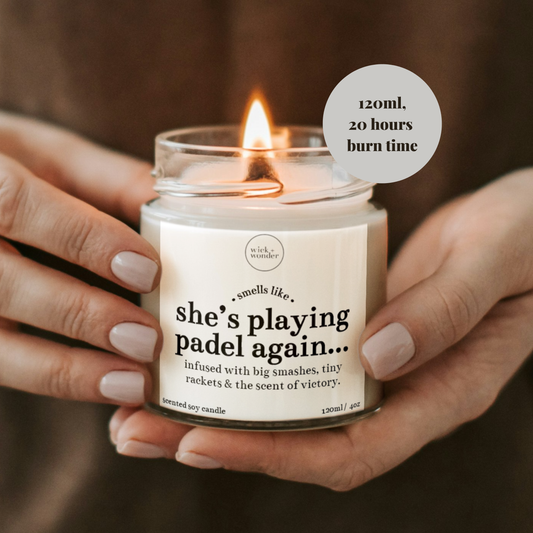 Padel Gift For Her, She's Playing Padel Again Candle