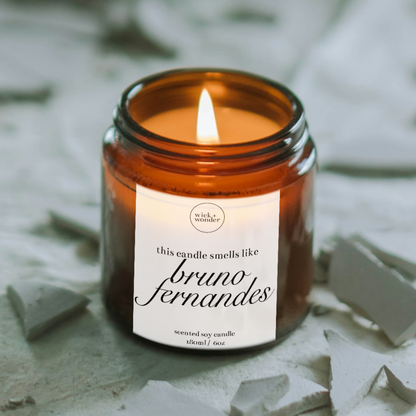 Man United Gift Idea, Bruno Fernandes Candle