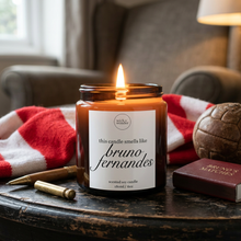 Load image into Gallery viewer, Man United Gift Idea, Bruno Fernandes Candle
