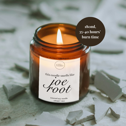 Funny Cricket Gifts, Joe Root Candle