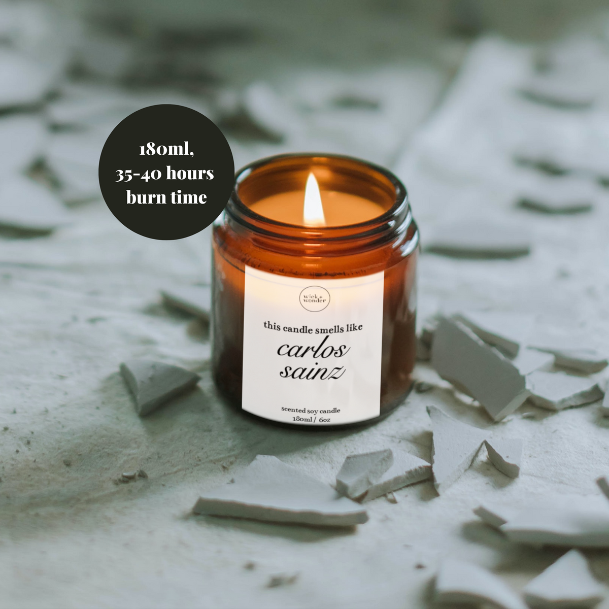 Smells Like Carlos Sainz Candle, Formula One Gifts