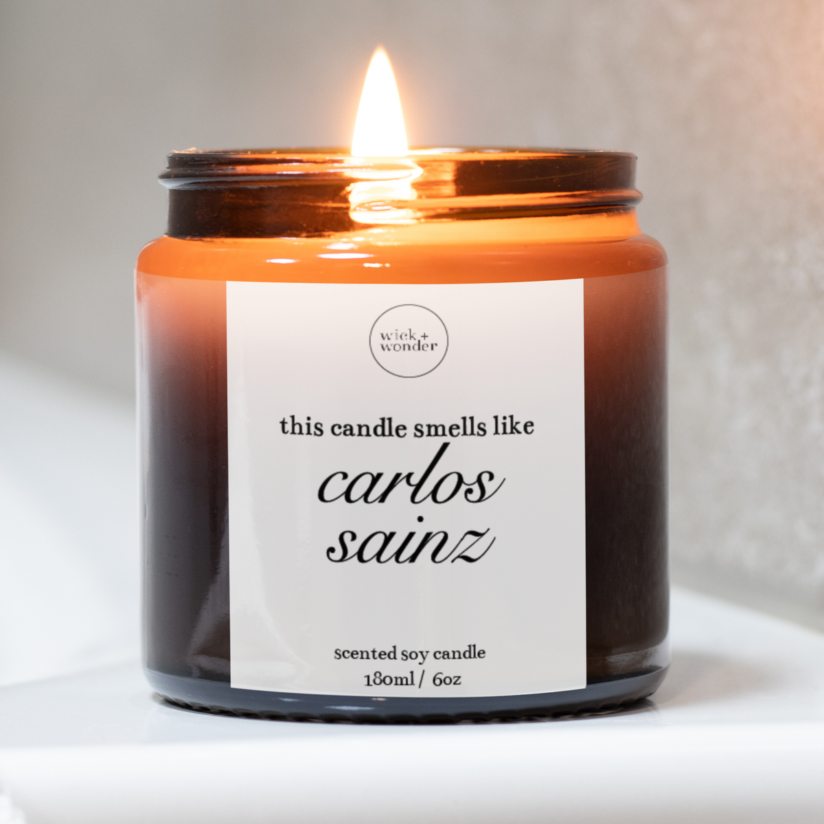 Smells Like Carlos Sainz Candle, Formula One Gifts