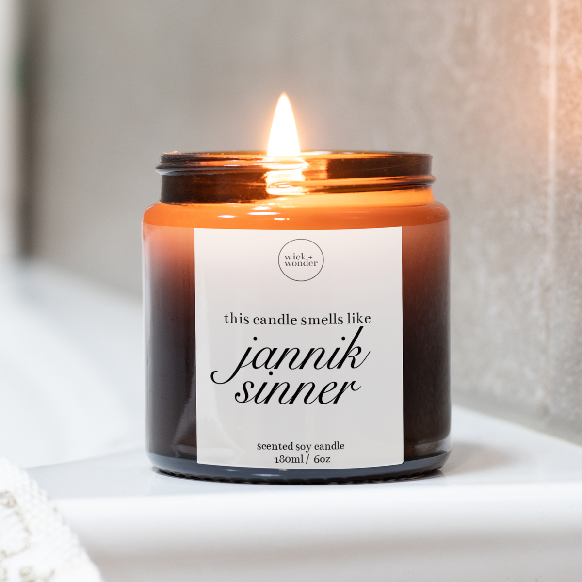Jannik Sinner Candle, Funny Tennis Gifts
