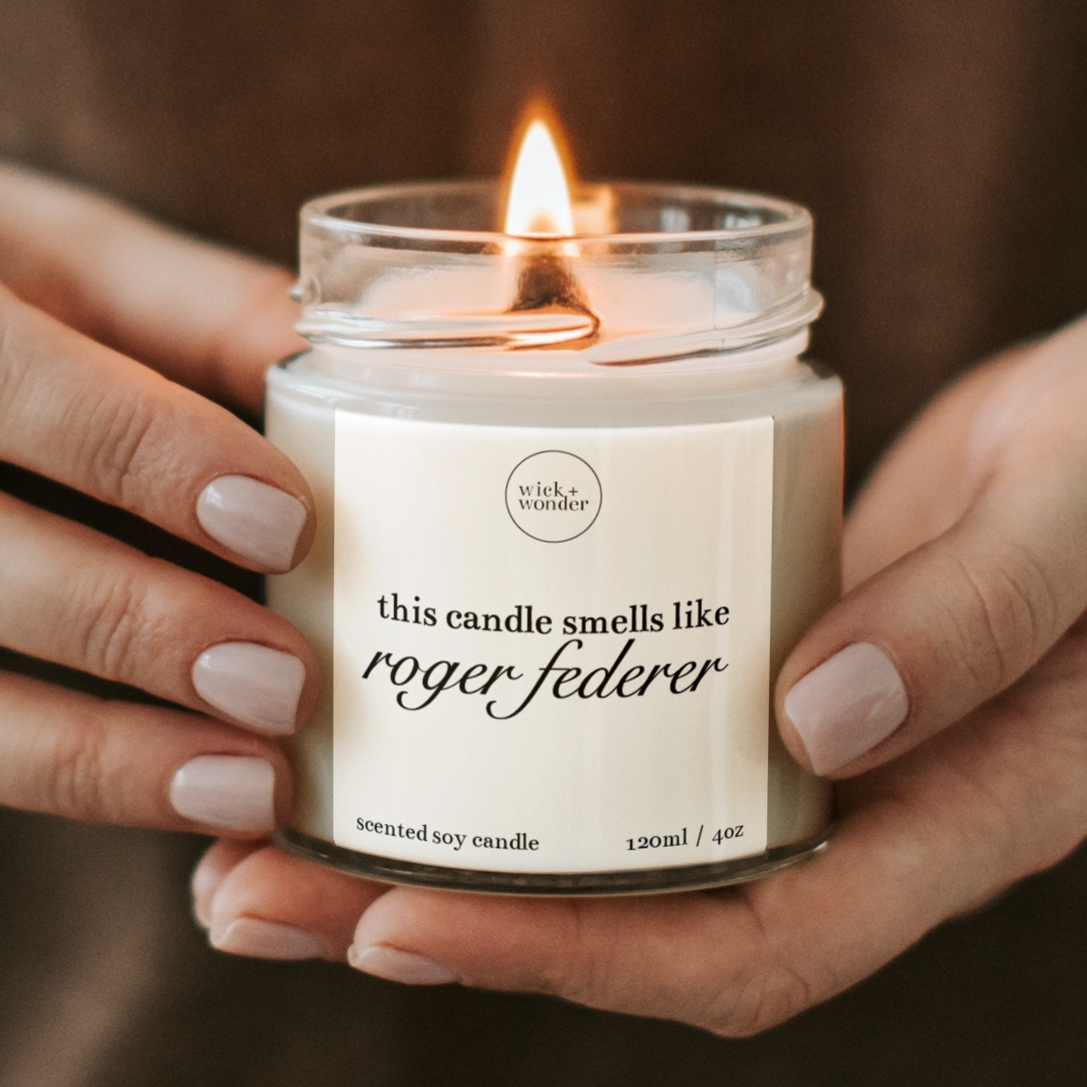 Roger Federer Candle, Funny Tennis Gifts