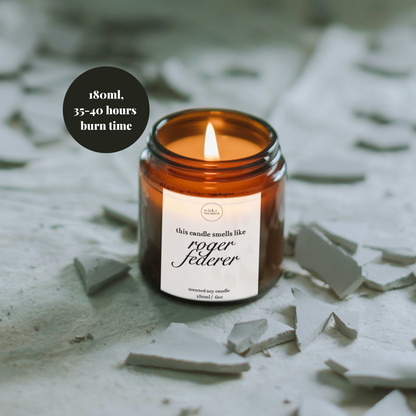 Roger Federer Candle, Funny Tennis Gifts