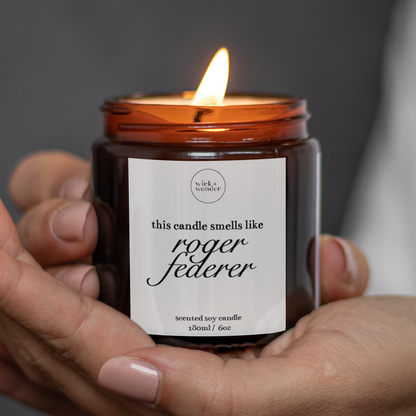 Roger Federer Candle, Funny Tennis Gifts