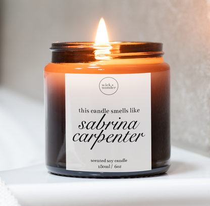 Smells Like Sabrina Carpenter Candle, Celebrity Candles