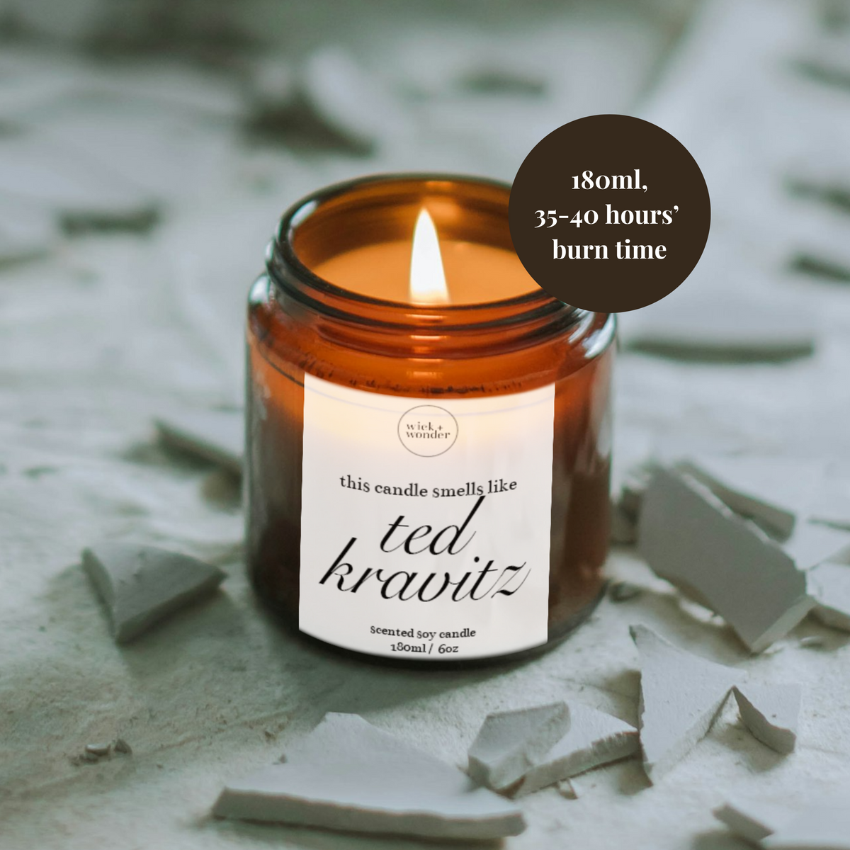 Ted Kravitz Candle, Funny Formula One Gifts – wick + wonder