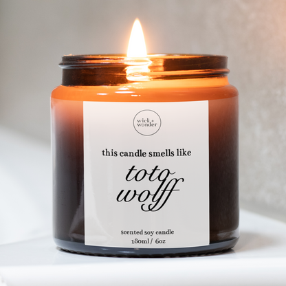 Smells Like Toto Wolff Candle, Formula One Gifts