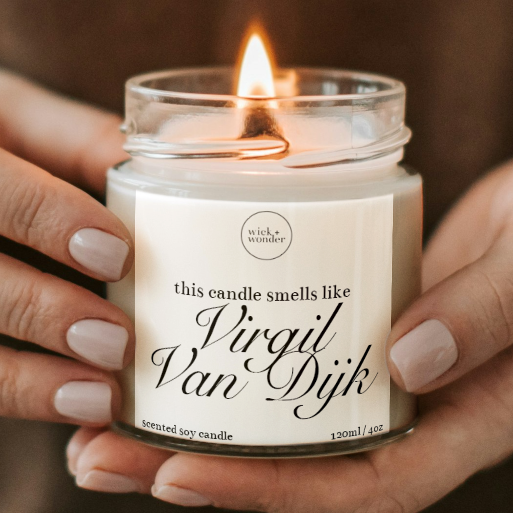Virgil Van Dijk Candle, Funny Football Gifts