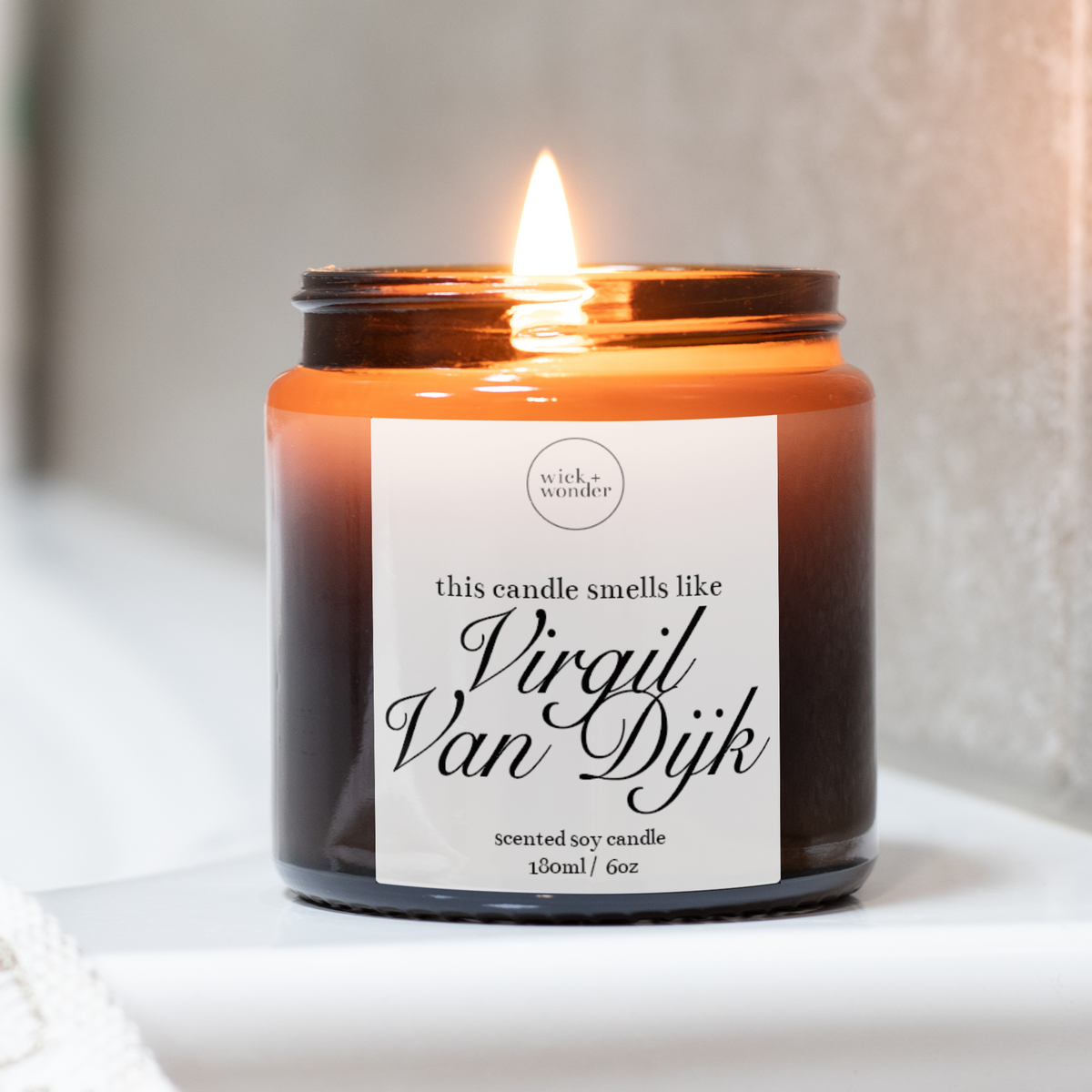 Virgil Van Dijk Candle, Funny Football Gifts