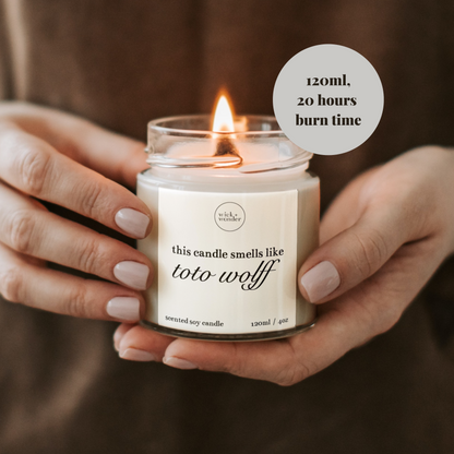 Smells Like Toto Wolff Candle, Formula One Gifts
