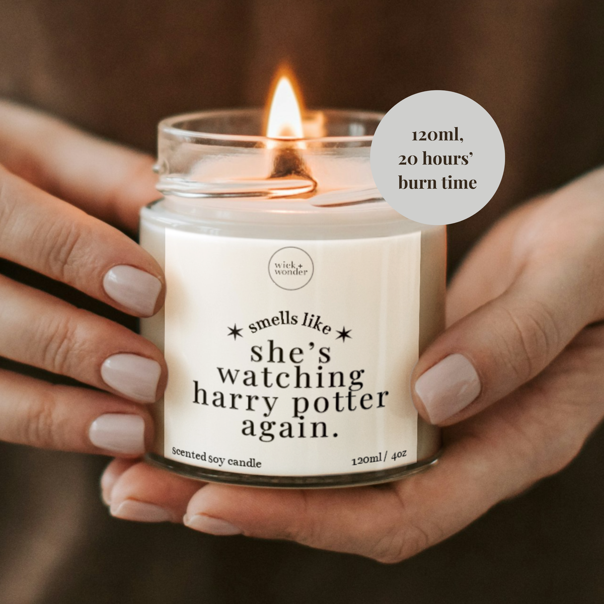 Watching Harry Potter Again Candle, Personalised Harry Potter Gifts