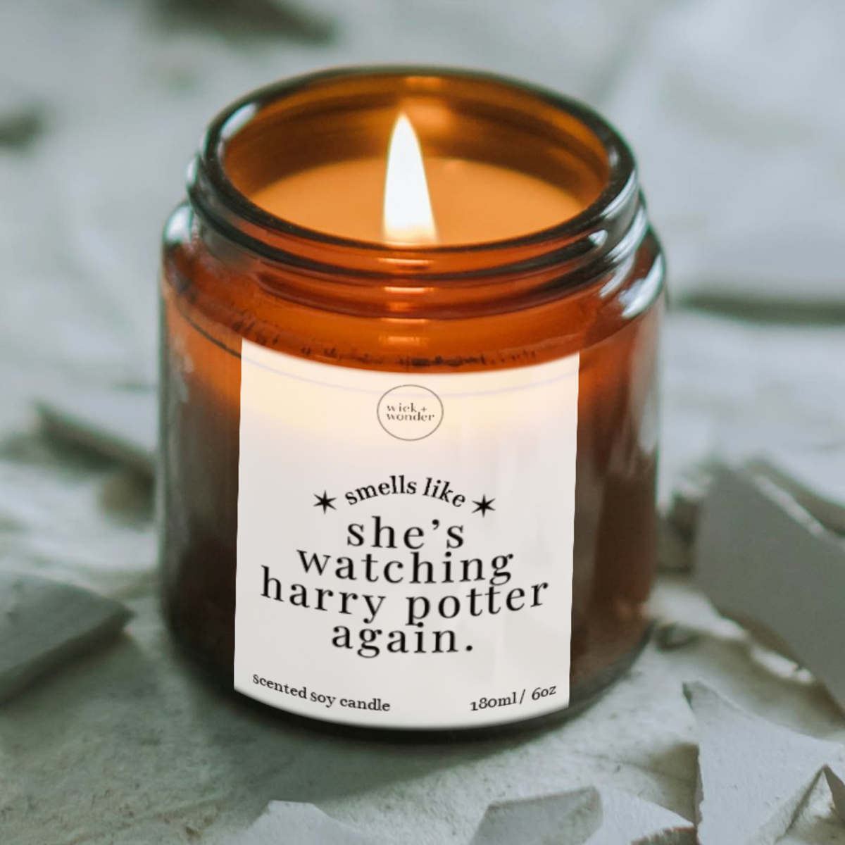 Watching Harry Potter Again Candle, Personalised Harry Potter Gifts
