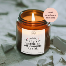 Load image into Gallery viewer, Off Campus Gifts, Watching Off Campus Again Candle
