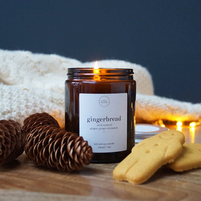 'Gingerbread' Christmas Candle